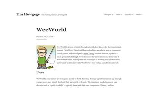 WeeWorld – Tim Howgego