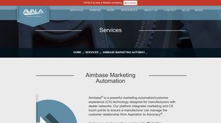 Aimbase Marketing Automation | AVALA Marketing Group