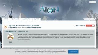 Expert & Master Professions question - Housing & Professions ...