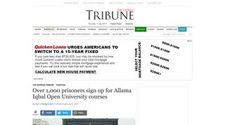 Over 1,000 prisoners sign up for Allama Iqbal Open University courses ...