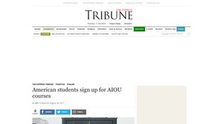 American students sign up for AIOU courses | The Express Tribune