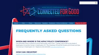 Frequently Asked Questions | AIPAC Policy Conference