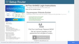 How to Login to the AirTies Air5452 - SetupRouter