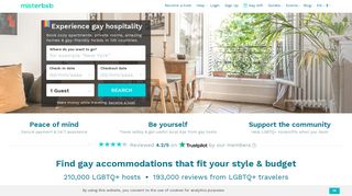 misterb&b: gay accommodation, rooms, homestays & gay hotels