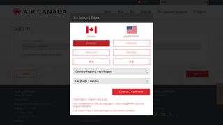 Flight Pass Sign In - Air Canada