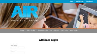 Affiliate Login | AIR Child Care Training Solutions – Online ...