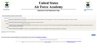 Application Portal Registration Page - Academy Admissions - United ...