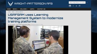USAFSAM uses Learning Management System to modernize training ...