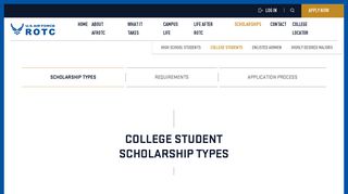 College Student Scholarship Types | College ... - Air Force ROTC