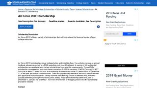 Air Force Rotc Scholarship - Scholarships.com