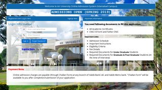 Air University - Online Admission - AU Portals