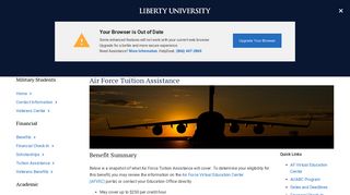 Tuition Assistance (TA) - Air Force | Military Affairs | Liberty University