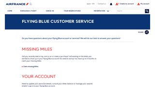 Flying Blue customer service - Air France