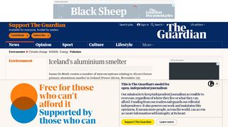 Letters: Iceland's aluminium smelter | Environment | The Guardian