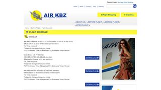 Flight Schedule | Air KBZ