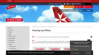 Viewing my KMiles - Air Malta