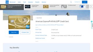 The AIR MILES Credit Card | American Express Canada
