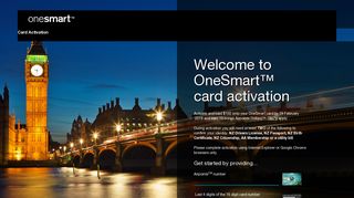 OneSmart™ card activation