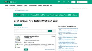 Debit card: Air New Zealand OneSmart Card - Air Travel Forum ...