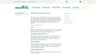 APDirect® Customer Portal - Air Products and Chemicals, Inc.