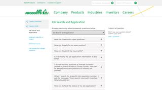 Job Search and Application - Air Products and Chemicals, Inc.