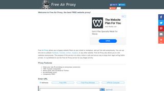 Free Air Proxy | Free web proxy, surf the internet anonymously
