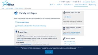 Family privileges | Air Transat