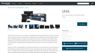 Ui16 | Soundcraft - Professional Audio Mixers