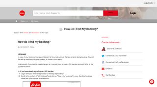 How do I find my booking? - AirAsia support