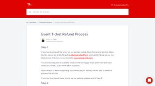 Event Ticket Refund Process | AirAsiaRedTix FAQ
