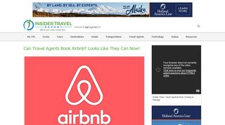 Insider Travel Report | Can Travel Agents Book Airbnb? Looks Like ...