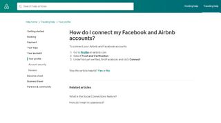How do I connect my Facebook and Airbnb accounts? | Airbnb Help ...