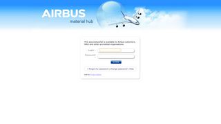 SPARES Login page - Airbus