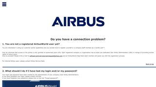 Airbus login help - Airbus Portal Navigation URL