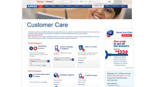 Aircel Customer Care Services Delhi