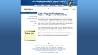 TxDPS - VI Drive a Clean Machine Programe - Texas DPS - Texas.gov