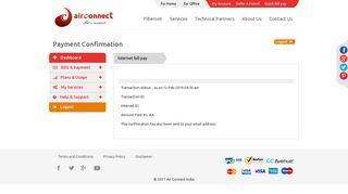 Payment Confirmation - Airconnect Broadband Coimbatore | Fiber ...