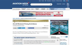 Aircraft Bluebook Pricing At-A-Glance | AWIN ONLY content from ...