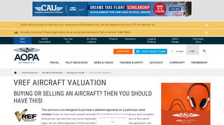 VREF Aircraft Valuation - AOPA