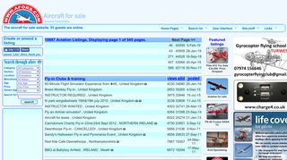 Light Aircraft, Clubs & training with ads approximately old, page 1 of 2