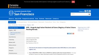 AIRE - Anagrafe degli Italiani Residenti all'Estero (Registry of Italian ...