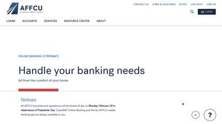 Online Banking (CyberMAT) - AFFCU, A Federal Credit Union