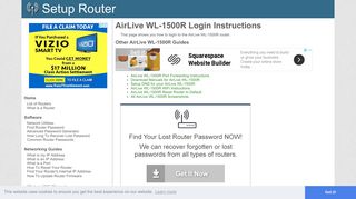 How to Login to the AirLive WL-1500R - SetupRouter