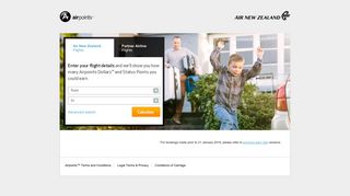 Airpoints Calculator: Air New Zealand