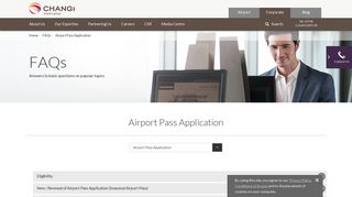 Airport Pass Application - Changi Airport