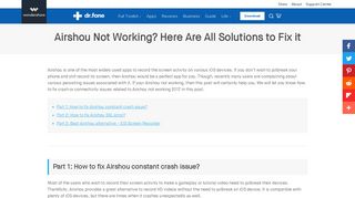 Airshou Not Working? Here Are All Solutions to Fix it- dr.fone