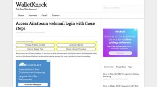webmail.airstreamcomm.net - Airstream webmail login with these steps