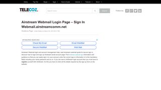 Airstream Webmail Login – Webmail.airstreamcomm.net Account ...