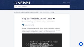 Step 5: Connect to Airtame Cloud    | Airtame Help Center