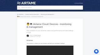 Airtame Cloud: Devices - monitoring & management | Airtame Help ...